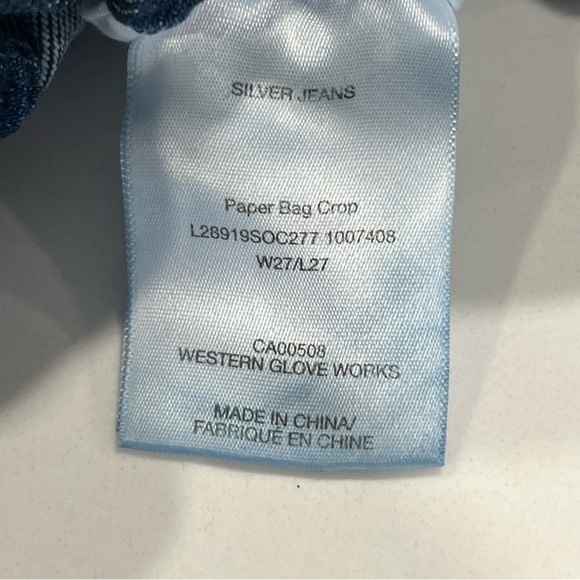 Silver Brand Jeans Co. Paper Bag Straight Cropped Jeans 27 - Picture 10 of 13